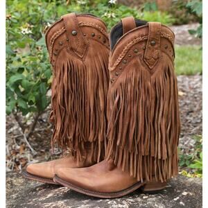 Liberty black Vegas fringe boots